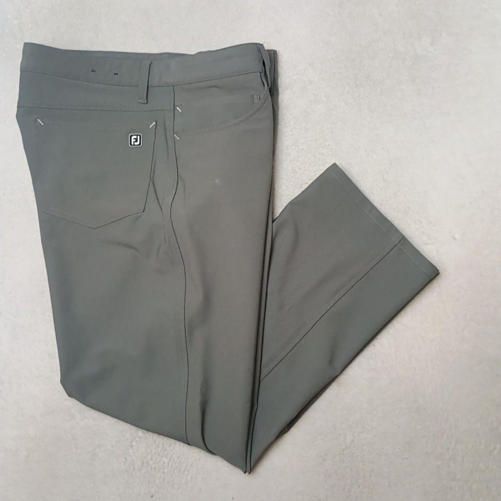 FootJoy Pants Men 34x30 Gray Chino Athletic Golf Stretch Performance Tech Work